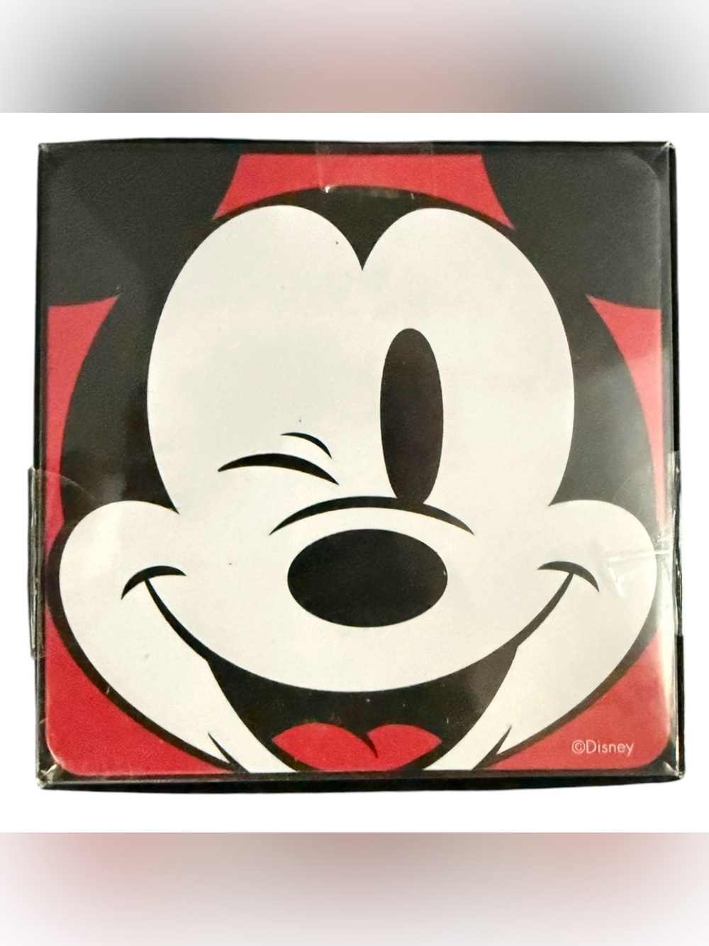 Disney’s Mickey Mouse 4pk PVC Coasters Non-Slip Backing Different Faces